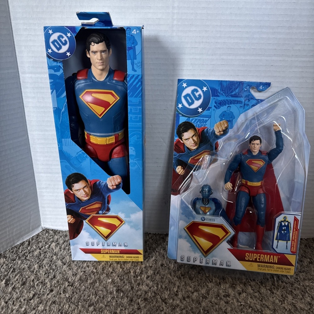 Set Of 2 DC Comics Superman Action Figures